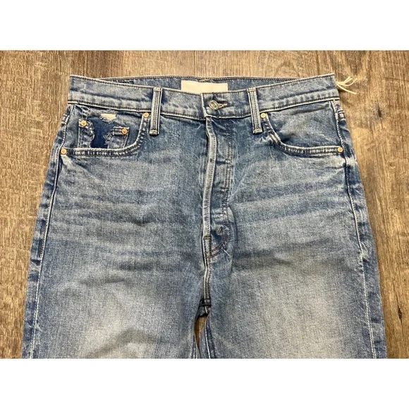 NEW Mother The Tripper Flood Fray High Waist
Ankle Flare Jeans Size 30 - Picture 5 of 13